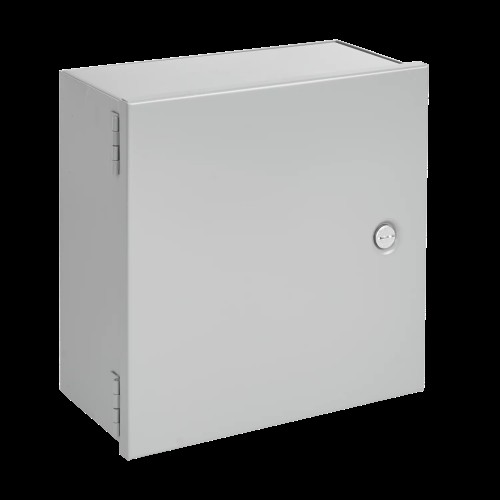 Product image for Hoffman A14N124 14 x 12 x 4 Inch 16 Gauge Steel NEMA 1 Small Hinge Cover Enclosure