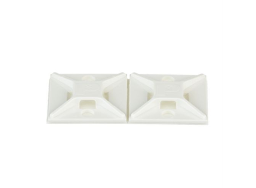 Product image for Panduit ABM2S-S6-D Cable Tie Mount, #6 Screw (M3), 1"x1" (25.4mm x 25.4mm), WH