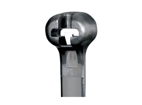 Product image for Panduit BT4I-M0 Cable Tie, Metal Barb, 14.3"L (363mm), Intermediate, Weather Resistant, Black