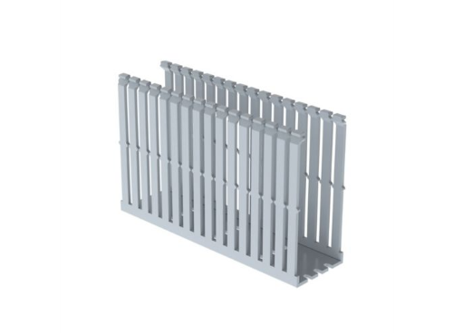 Product image for Panduit F2X5LG6 Narrow Slotted Wiring Duct, PVC, 2" x 5" x 6ft, Light Gray