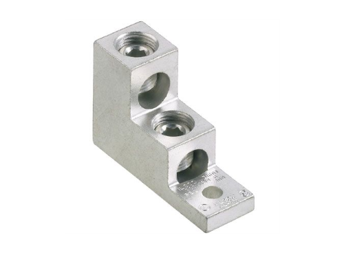 Product image for Panduit LAM2SA300-38-3 Alum Mechanical Connectors, One Hole, Verticalical 2- Barrel