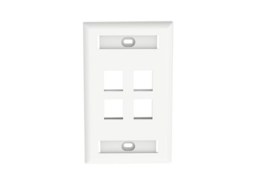 Product image for Panduit NK4FWHY NetKey® Faceplate, Labe