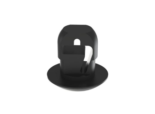 Product image for Panduit PBMS-H25-M0 PBMS-H25-M0 Cable Tie Mount, Blackack, UV PA 6.6, Push Barb, 0.42x0.42", PK1000