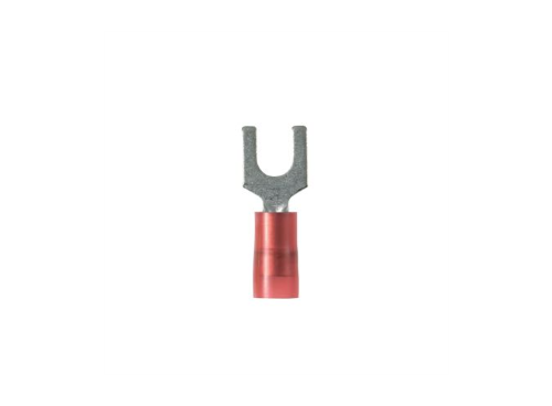 Product image for Panduit PN18-10FN-C Pan-Term® Nylon-Insulated Flanged Fork Terminal