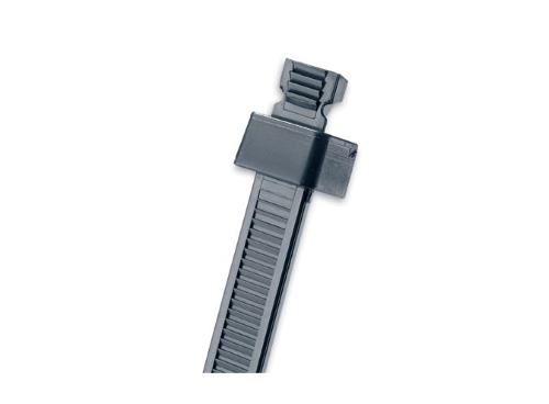 Product image for Panduit SST4H-D0 Cable Tie, 2-Piece, 14.8"L (376mm), Light-Heavy, Weather Resistant, Black