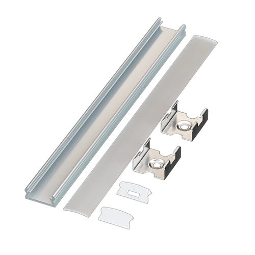 Product image for AMELI EE1-AAFR-2M-BNDL1 EXTRUSION BUNDLE OF 1 INCLUDES 78.74IN ALUM COVER FEED END CLIP PRE-DRILLED W/ HIGHER GRADE LENS