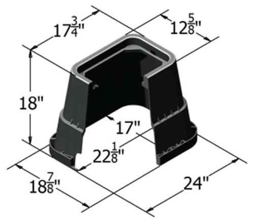 Product image for OLDCAST 15201005 1520-18 BLK-GRN BLANK 0 MSHL EZLCK T COVER UNIT-PLC